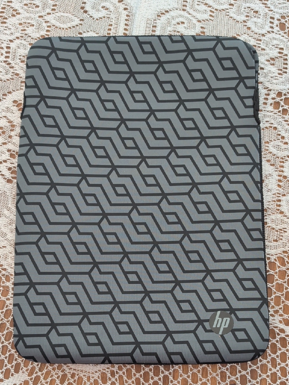 HP Geometric Gray Laptop Sleeve 14" NWOT